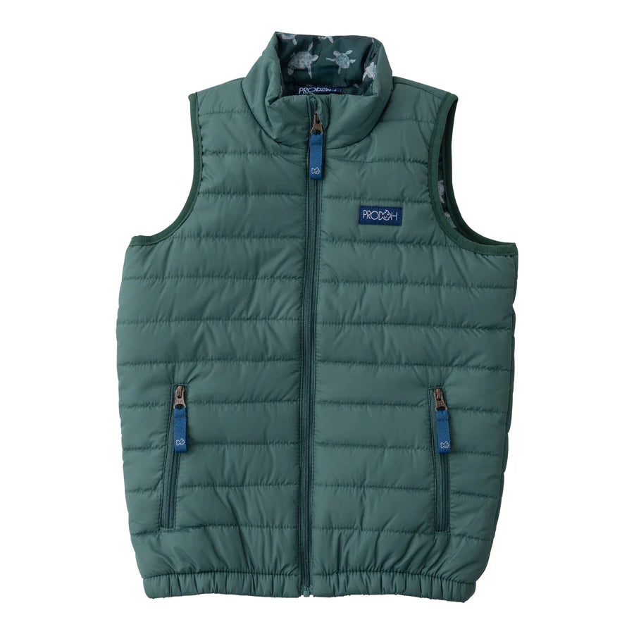 Boy's Puffer Vest-Posy Green