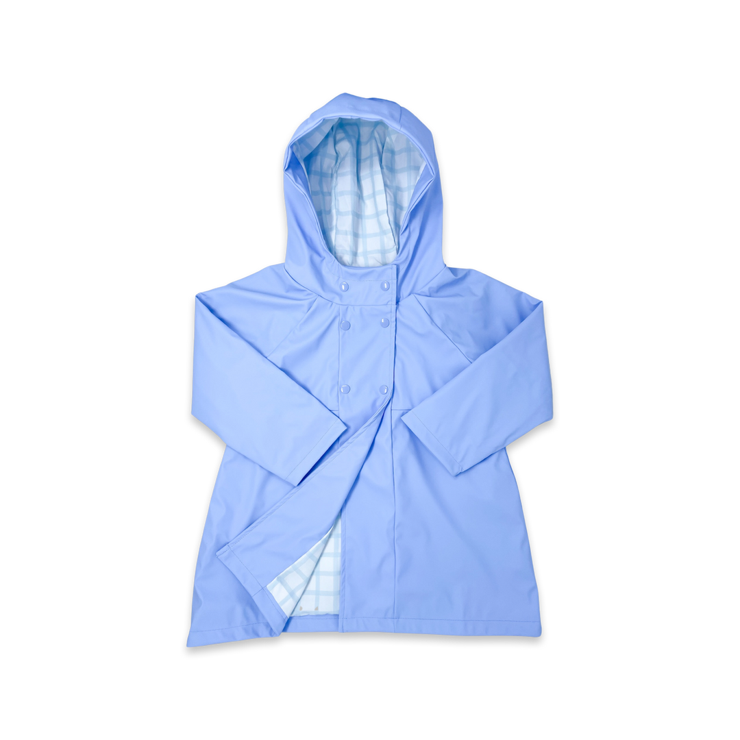 Rainy Day Raincoat - Windowpane Blue