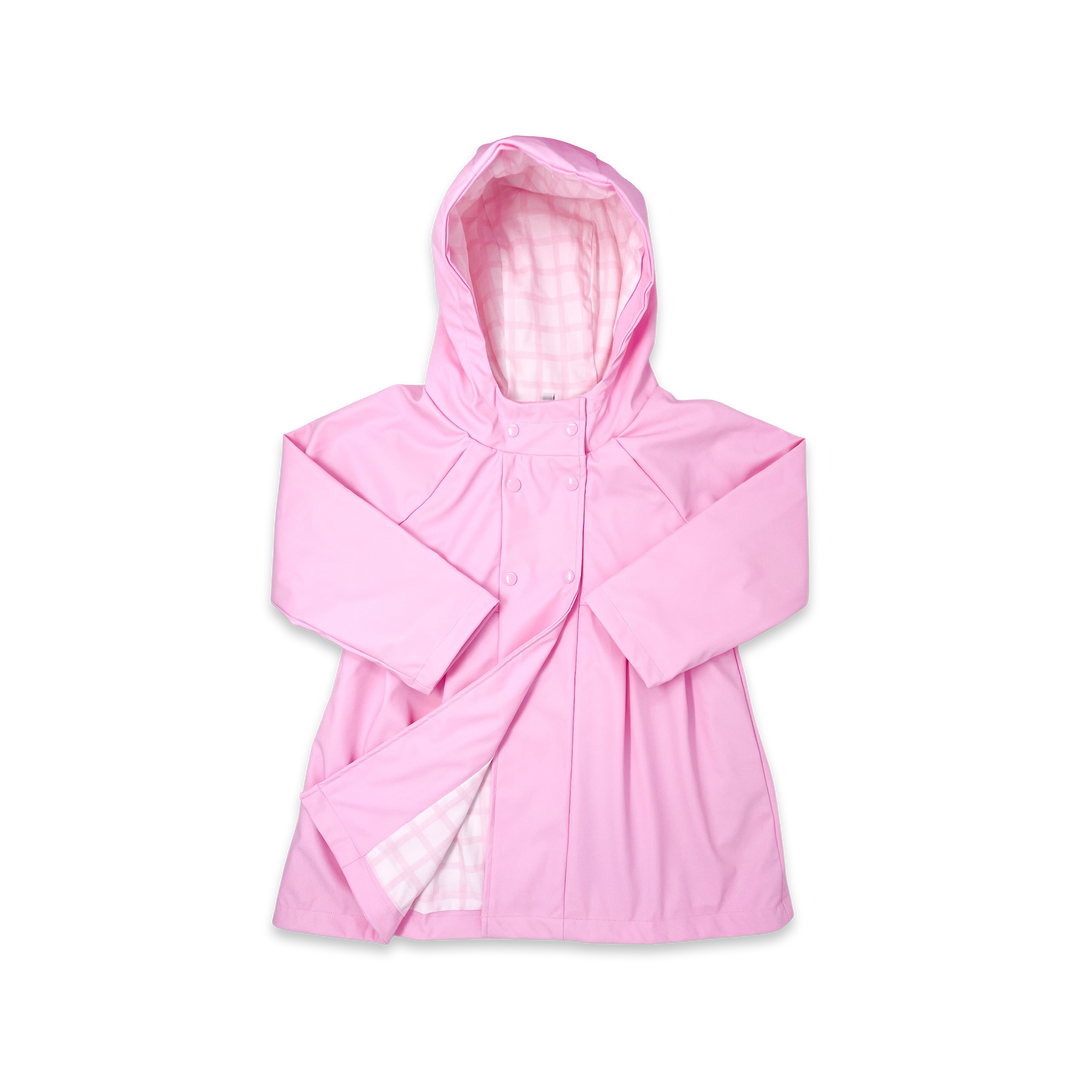 Rainy Day Raincoat - Windowpane Pink