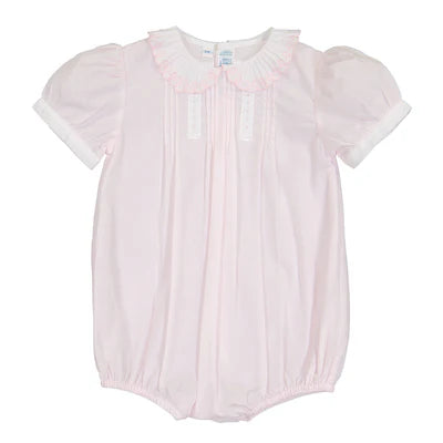 Pink/Wht Vintage Scalloped Romper