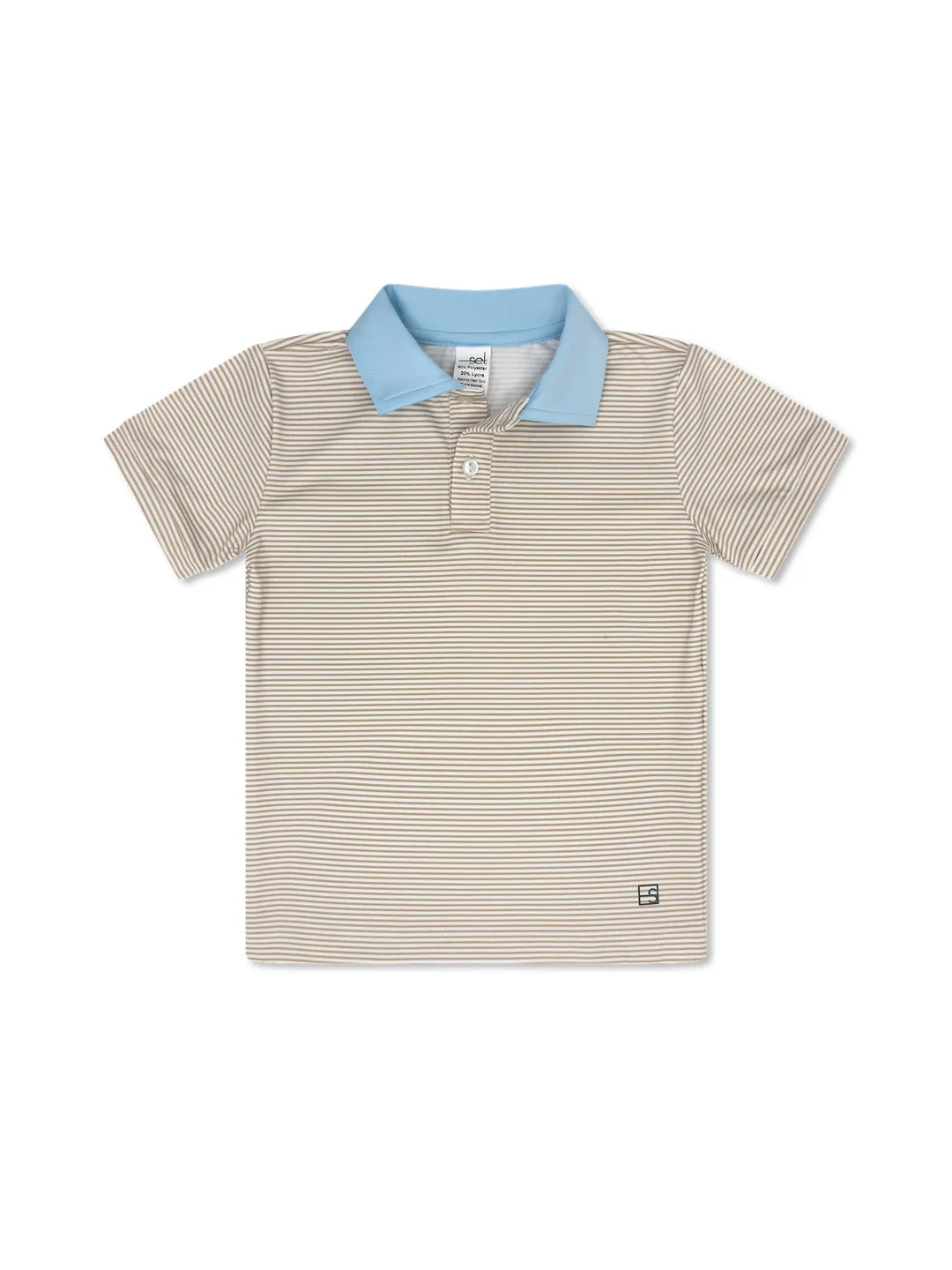 Parker Polo-Sandstone Ministripe/CC Blue