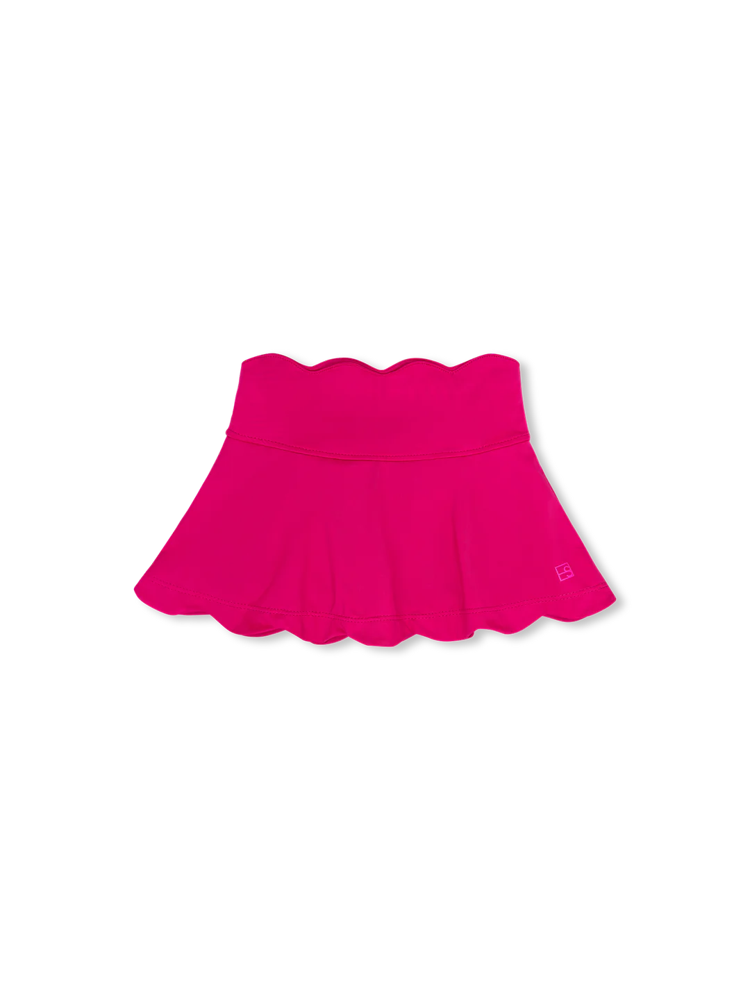 Zoe Scallop Skort-Power Pink/Totally Turquoise