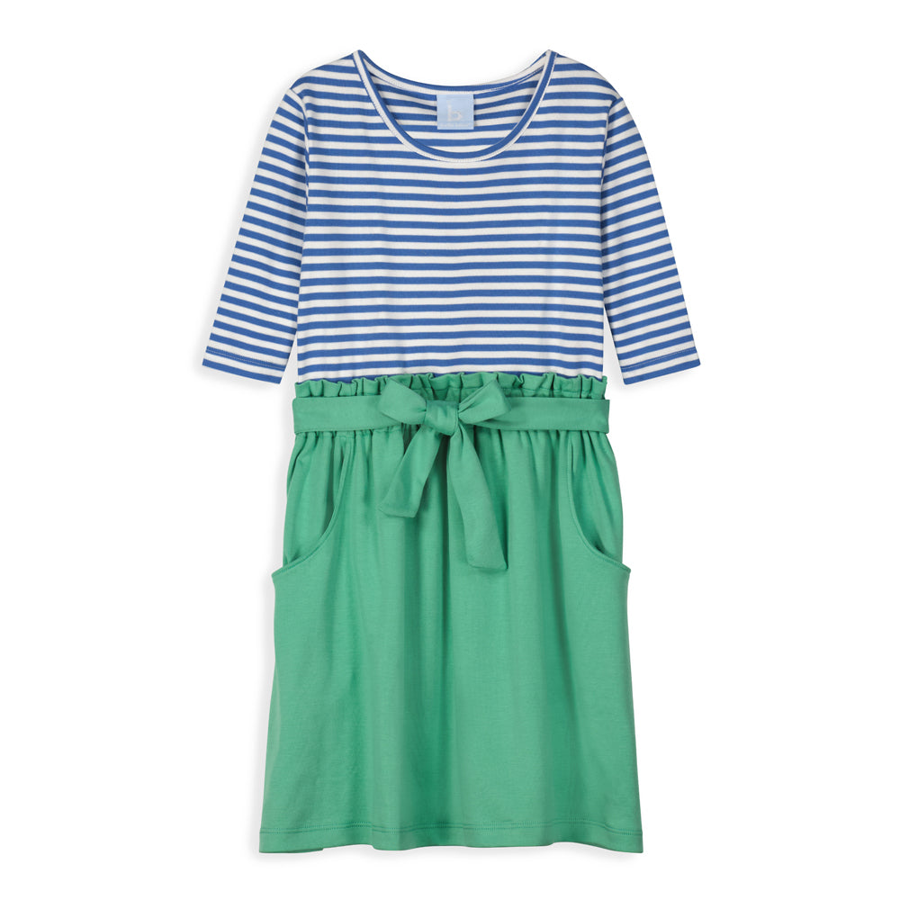 Zoe Dress Royal/White
