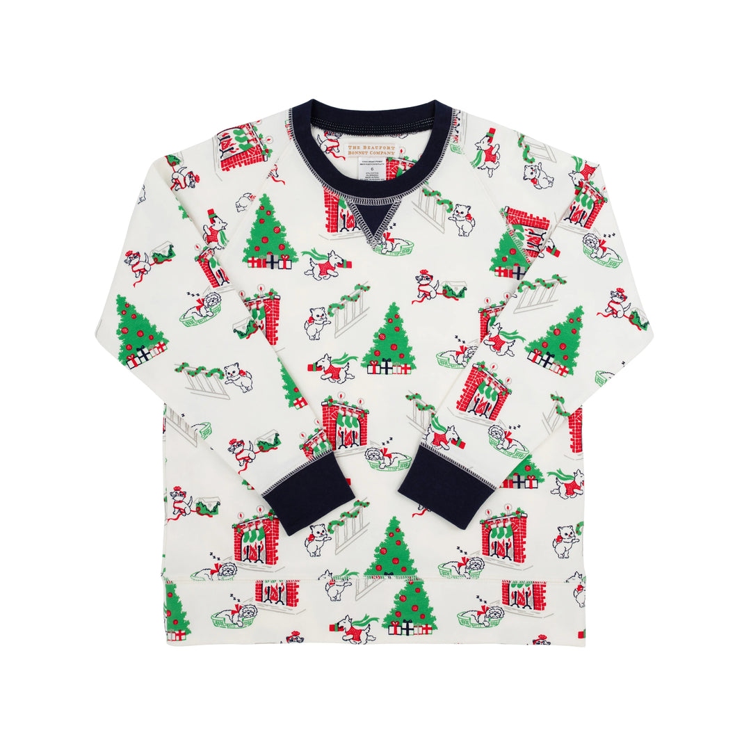 Cassidy Crewneck Classic Christmas/Navy