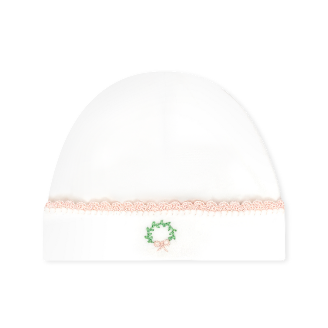 Baby Hat White/Wreath