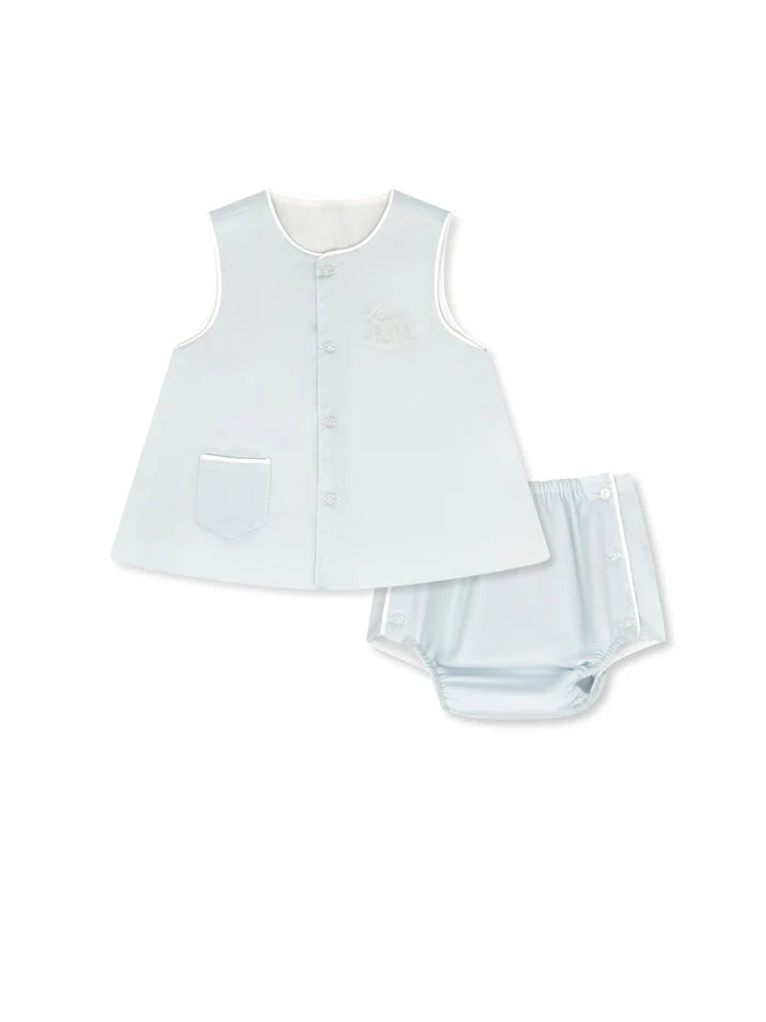 Mason Diaper Set-Blessings Blue w/Rocking Horse