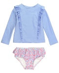 Sparkle Shimmer On LS Ruffle Rashguard