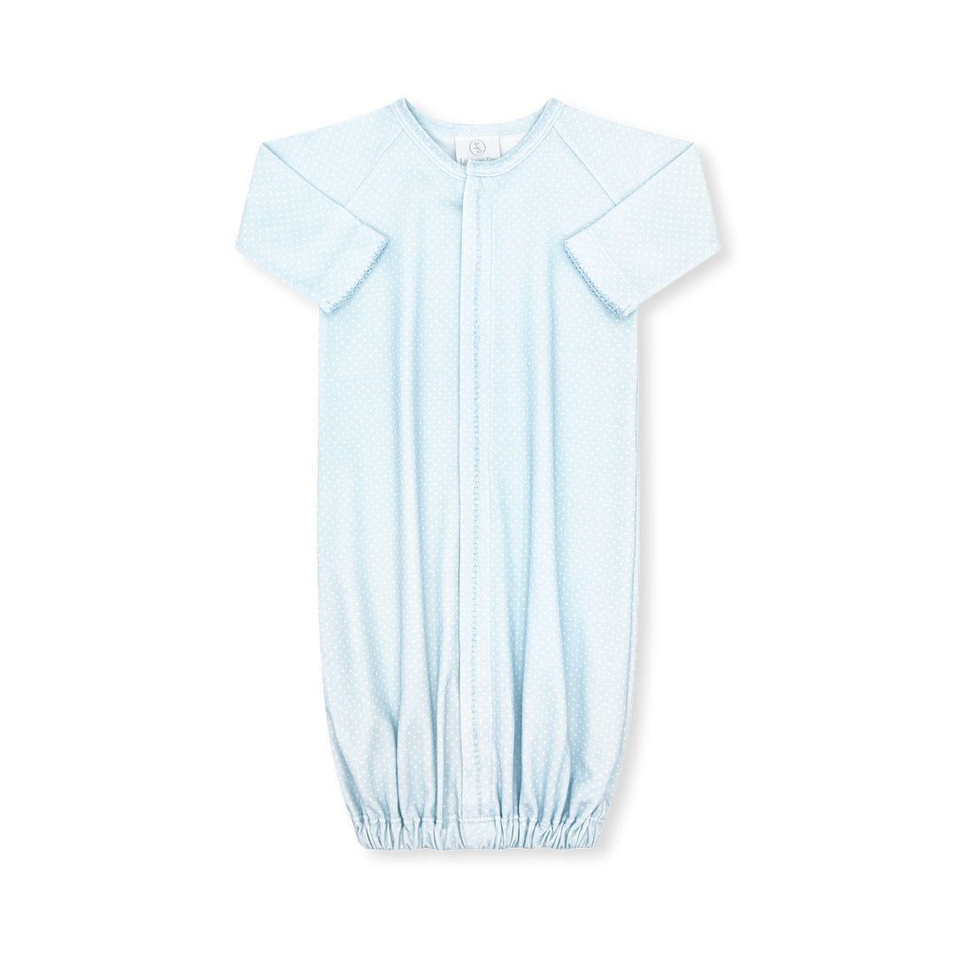Snuggle Me Saque- Blue Bitty Dot