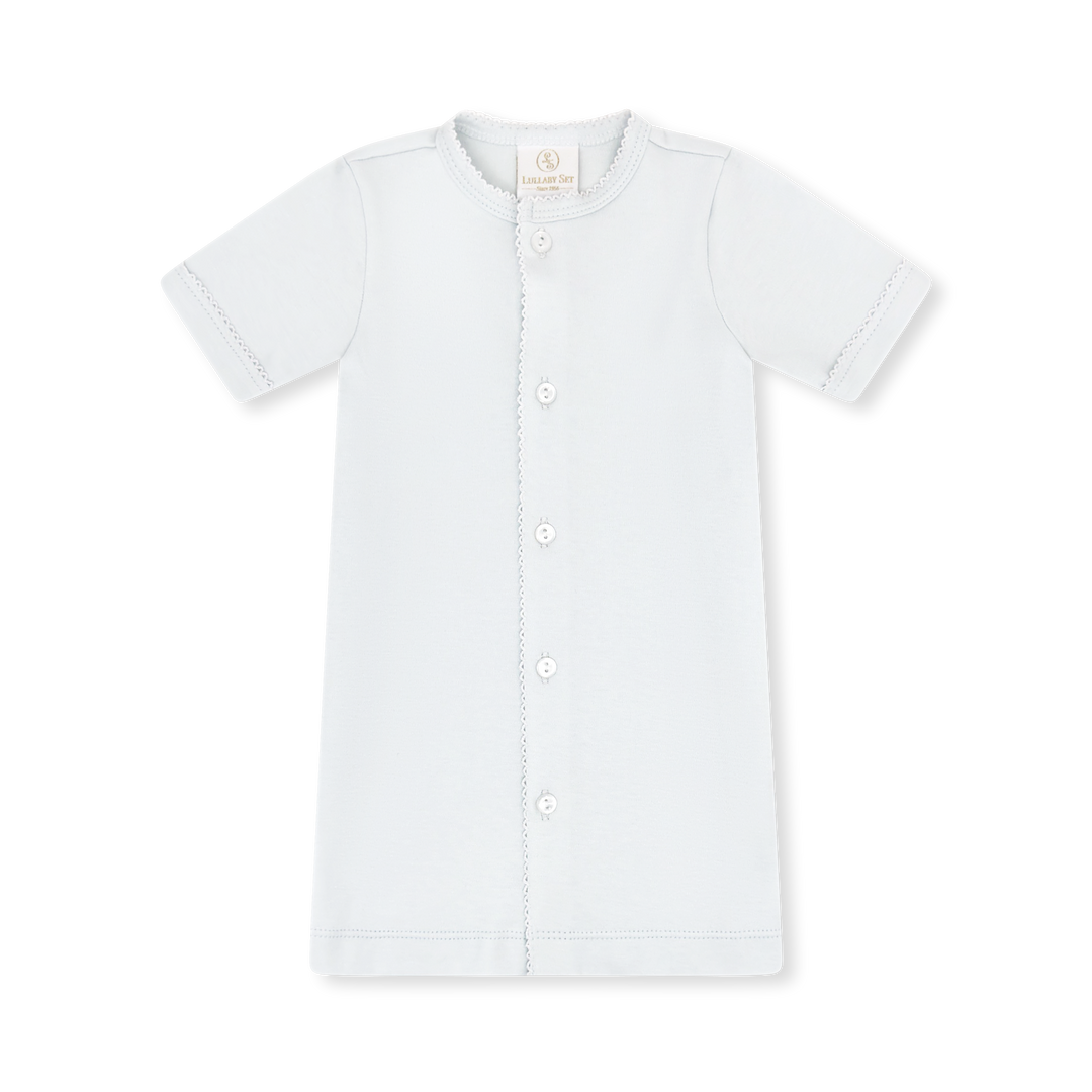 Welcome Little One Gown-Park Blue