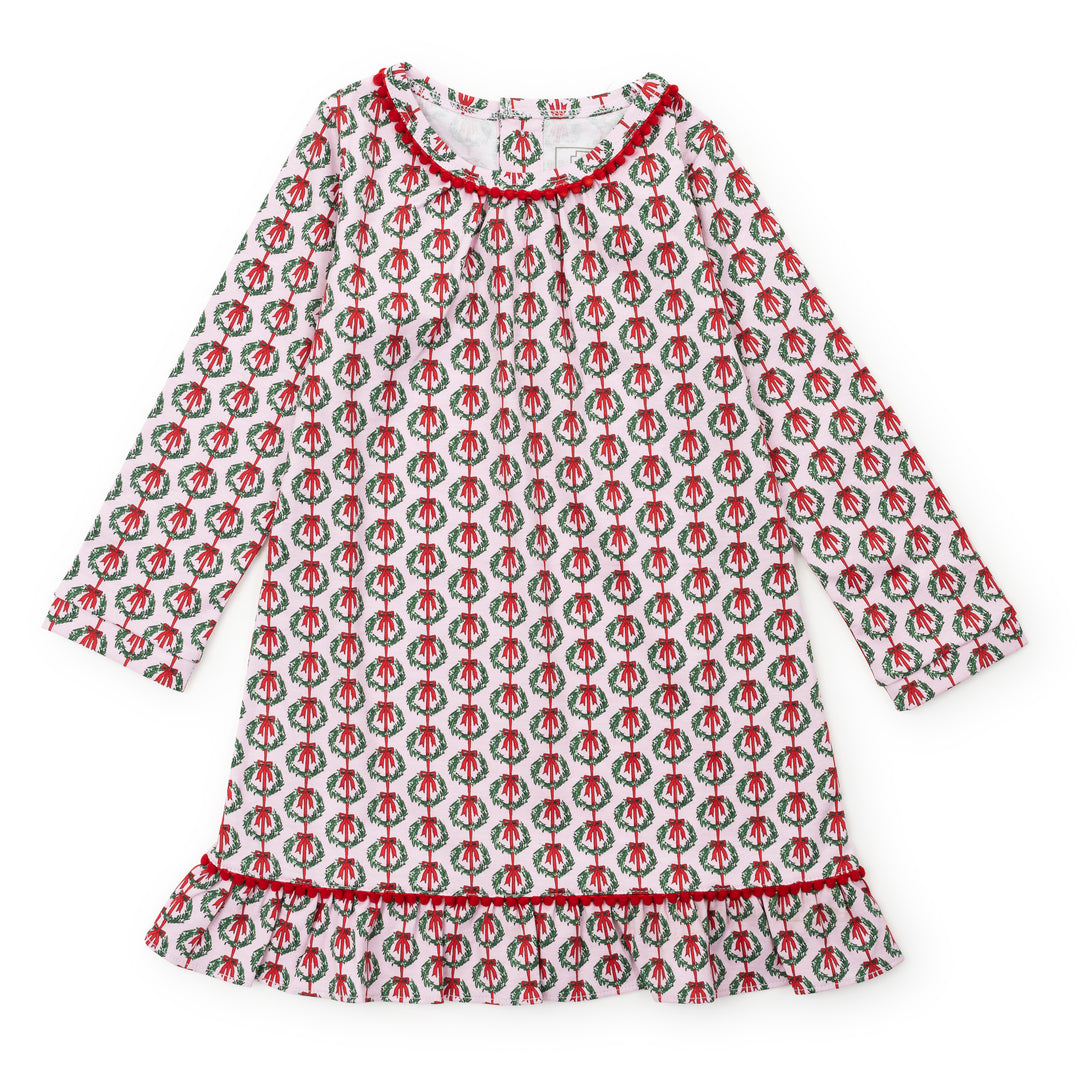Carlin Dress-Pink Wreaths