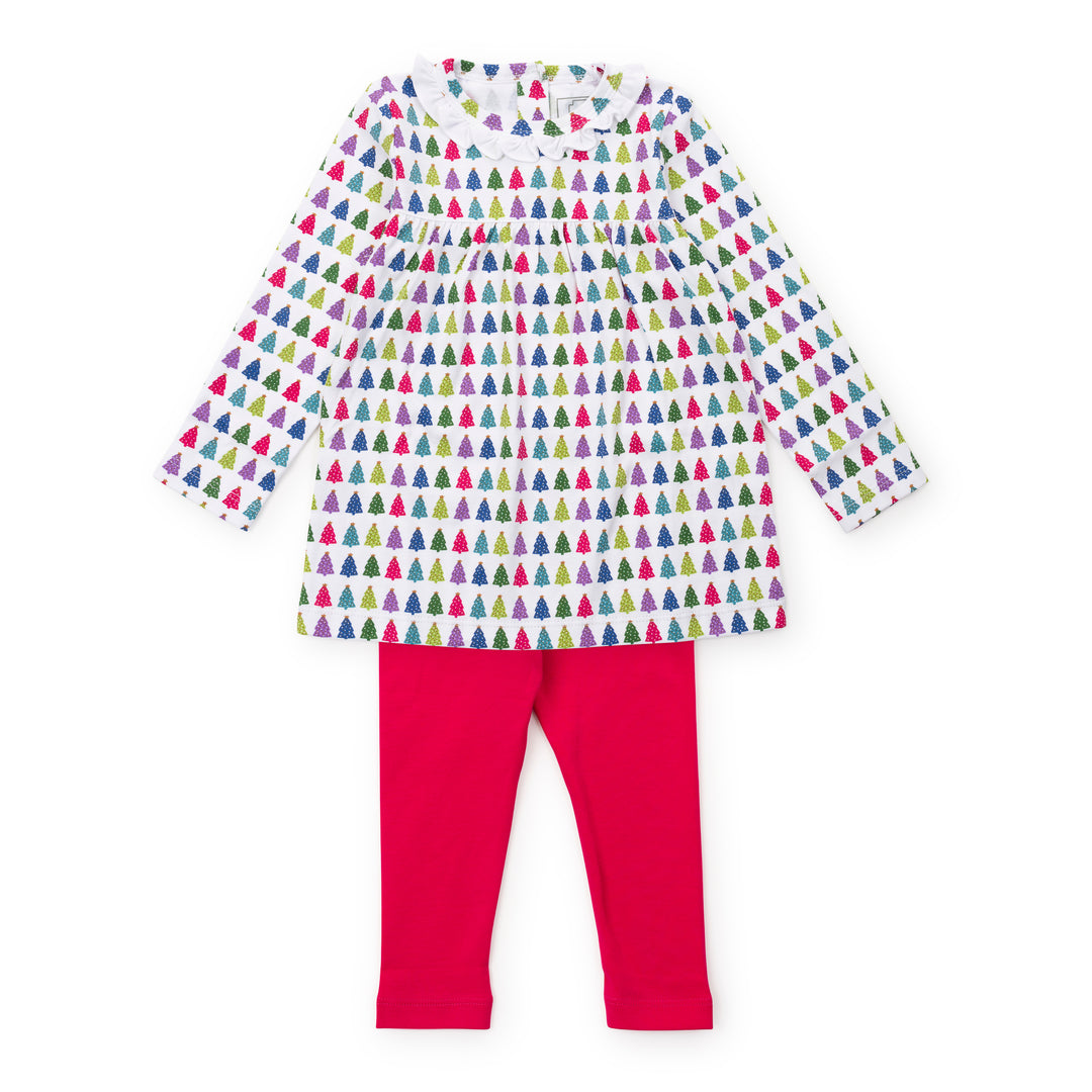 Ivy Legging Set- Christmas Tree Bright