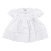 White Floral Bullions Dress