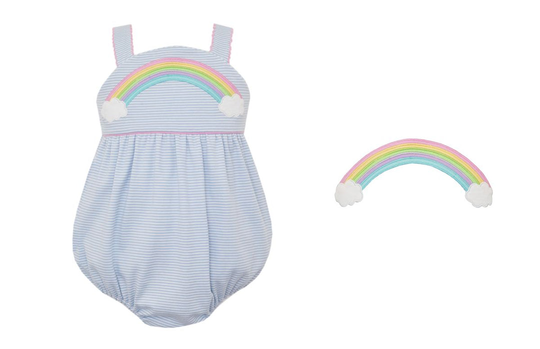 Rainbow Bubble-Lt Blue Knit Stripe