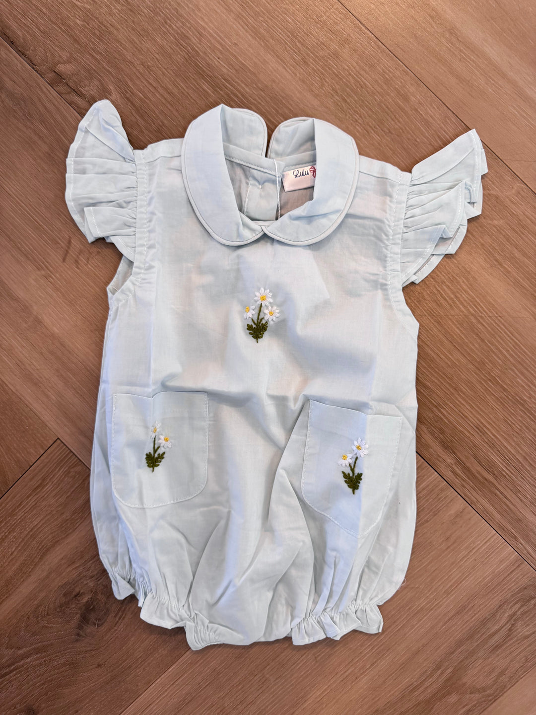 Ruth Blue Flutter Sleeve Bubble