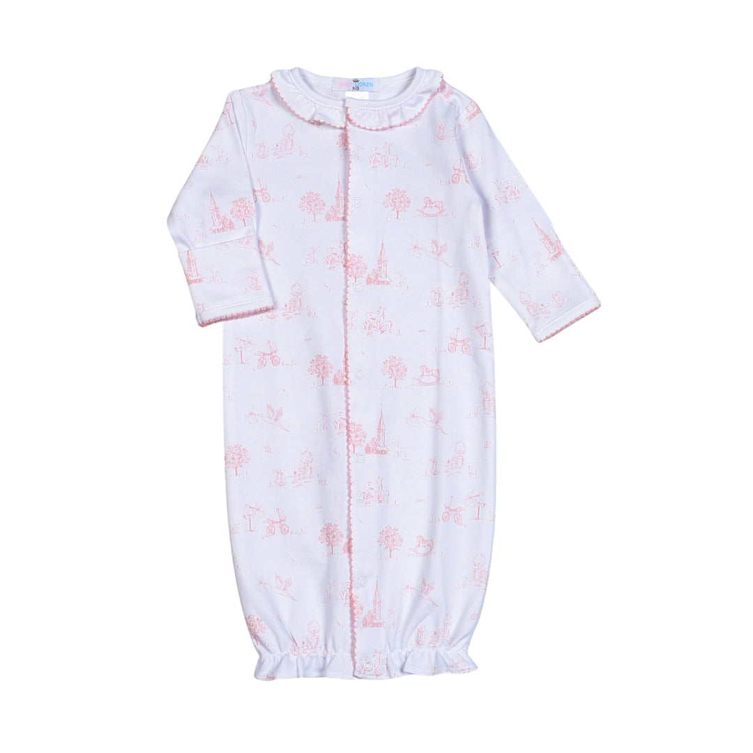 Pink Baby Toile Converter Gown
