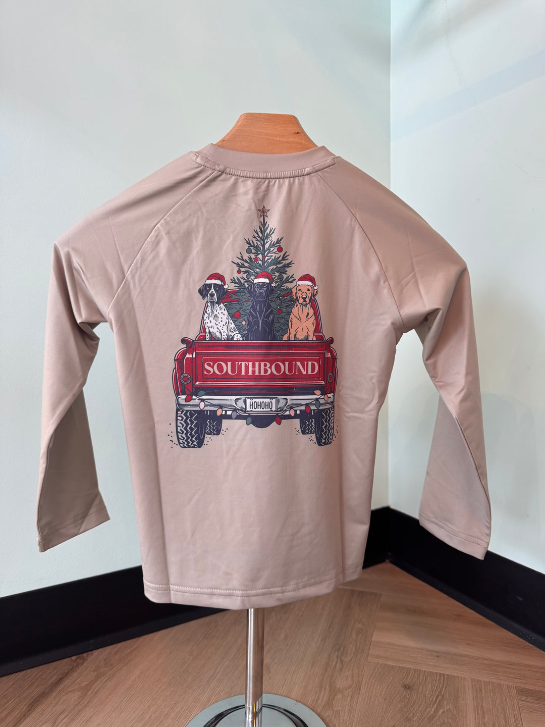 LS Perf Tee-Christmas Dog Truck