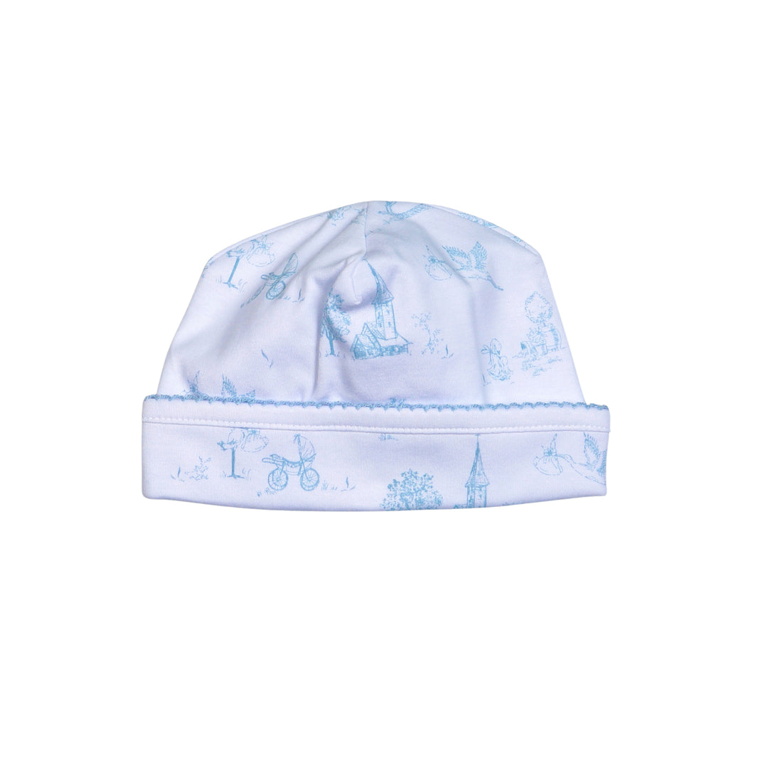 Blue Baby Toile Beanie