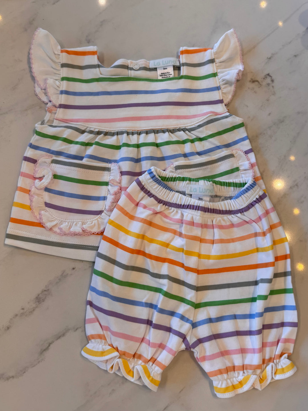 Rainbow Stripe Bloomer Set