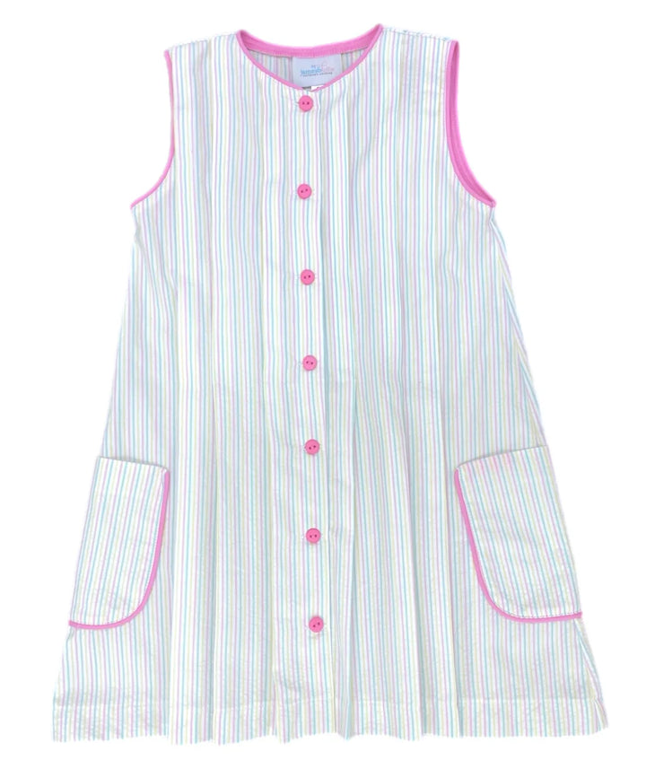 Reagan Dress-Spring Seersucker Stripe