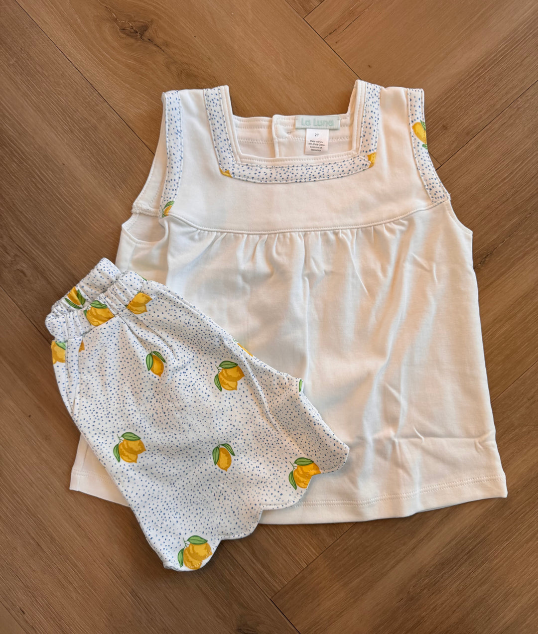 Lemon Sleeveless Short Set