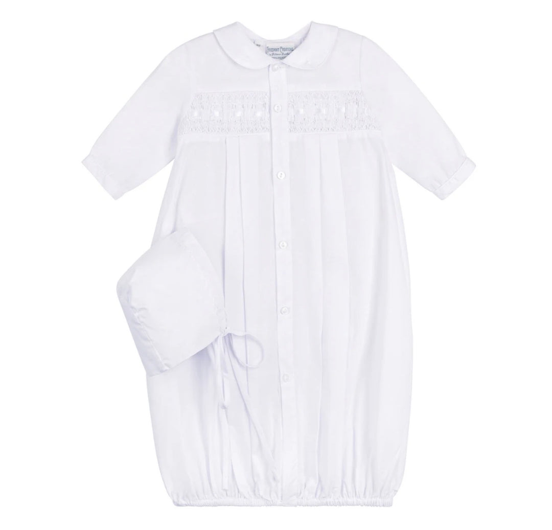 Neutral Take Me Home Gown w/Bonnet
