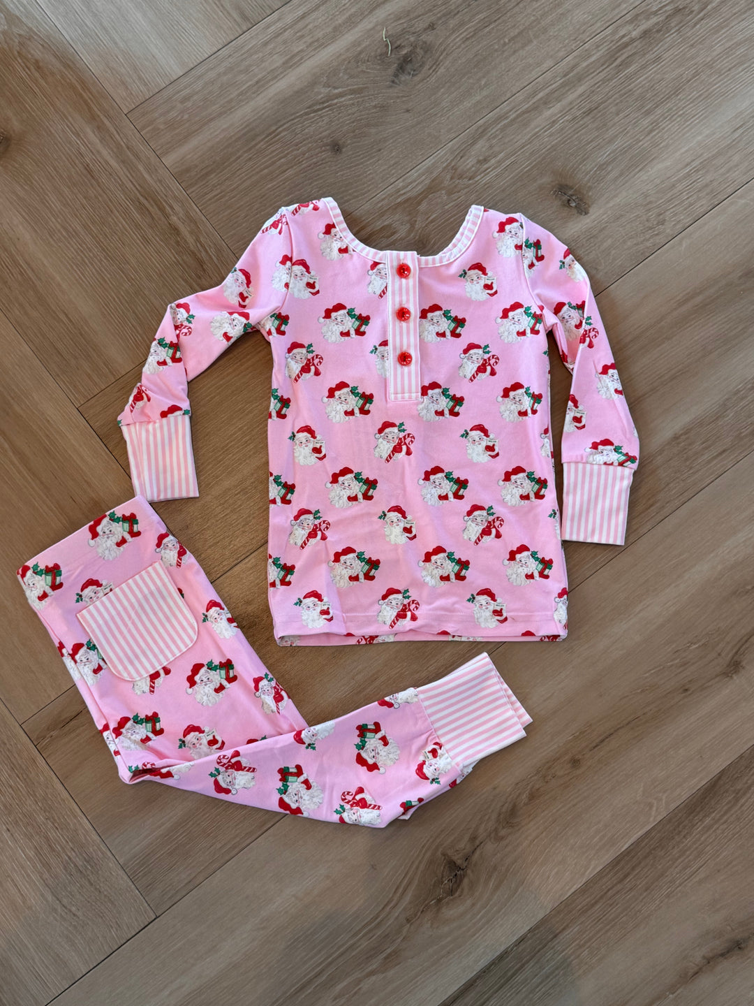 Pink Santa Butterknit 2pc PJ