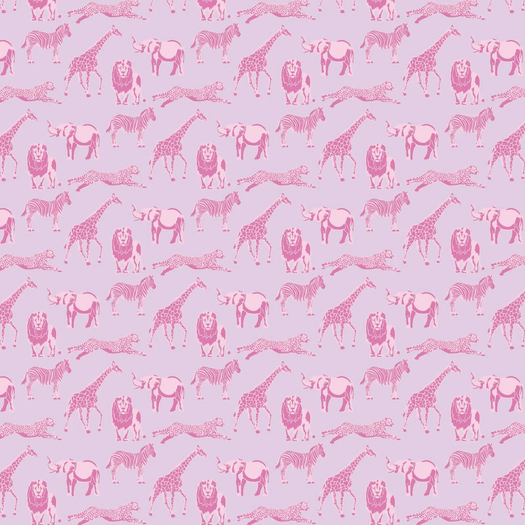Parker Zipper Pajama-Pink Savanna Safari