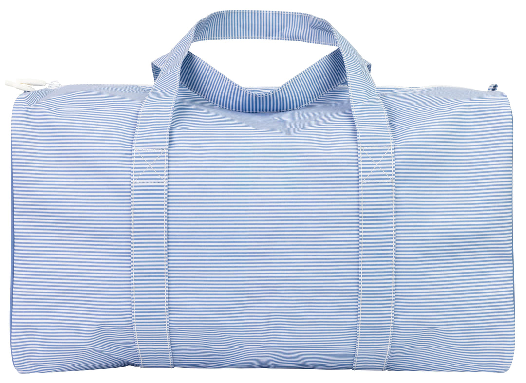 The Duffle Bag-Navy Mini Stripe