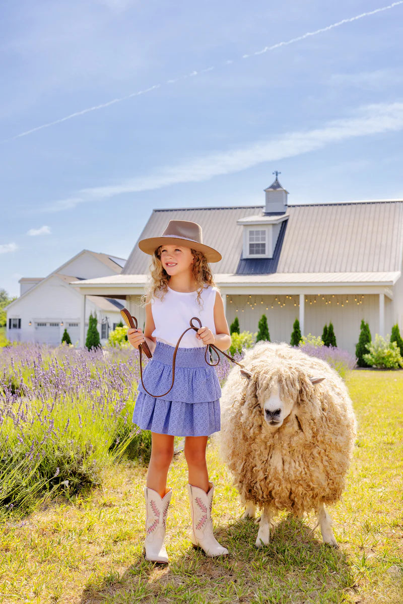 Ruthie's Ruffle Skirt-Park City Periwinkle Eyelet
