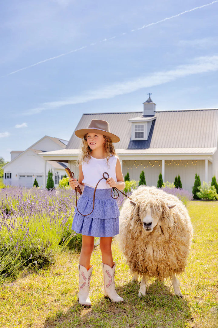 Ruthie's Ruffle Skirt-Park City Periwinkle Eyelet