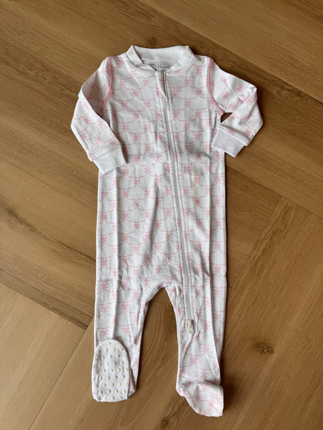 Pink Ribbons Footed PJs