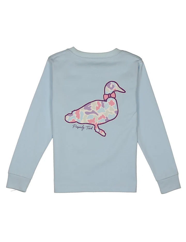 Cotton Candy Camo Logo LS Tee Periwinkle