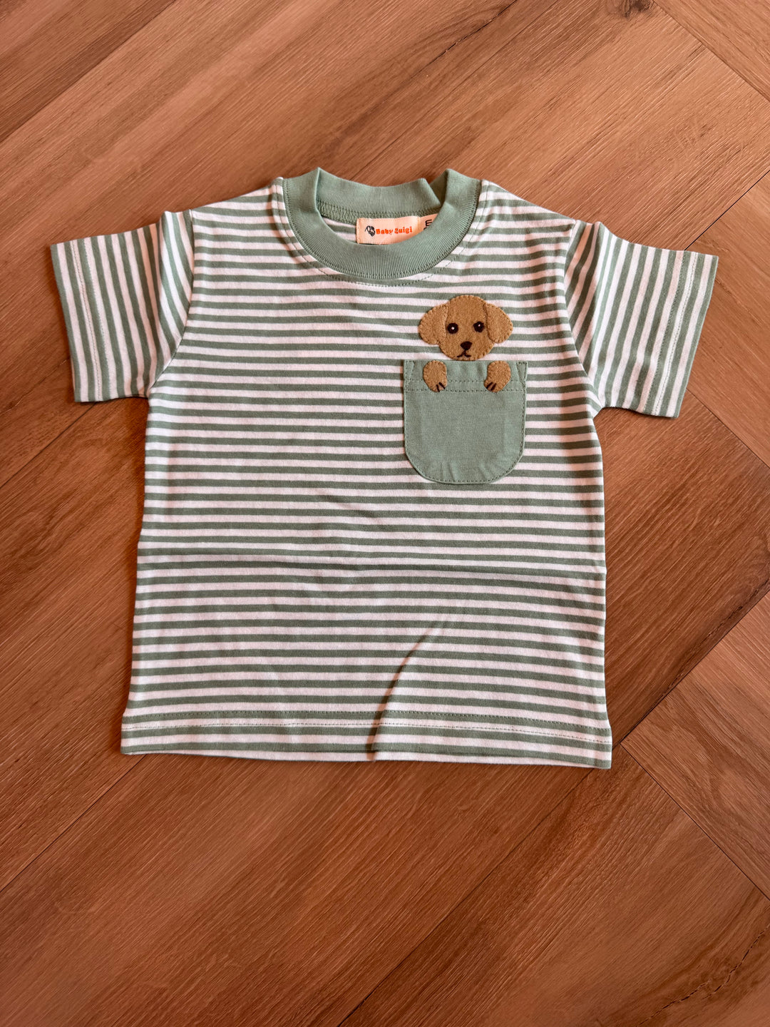 Puppy Pocket Stripe Tee