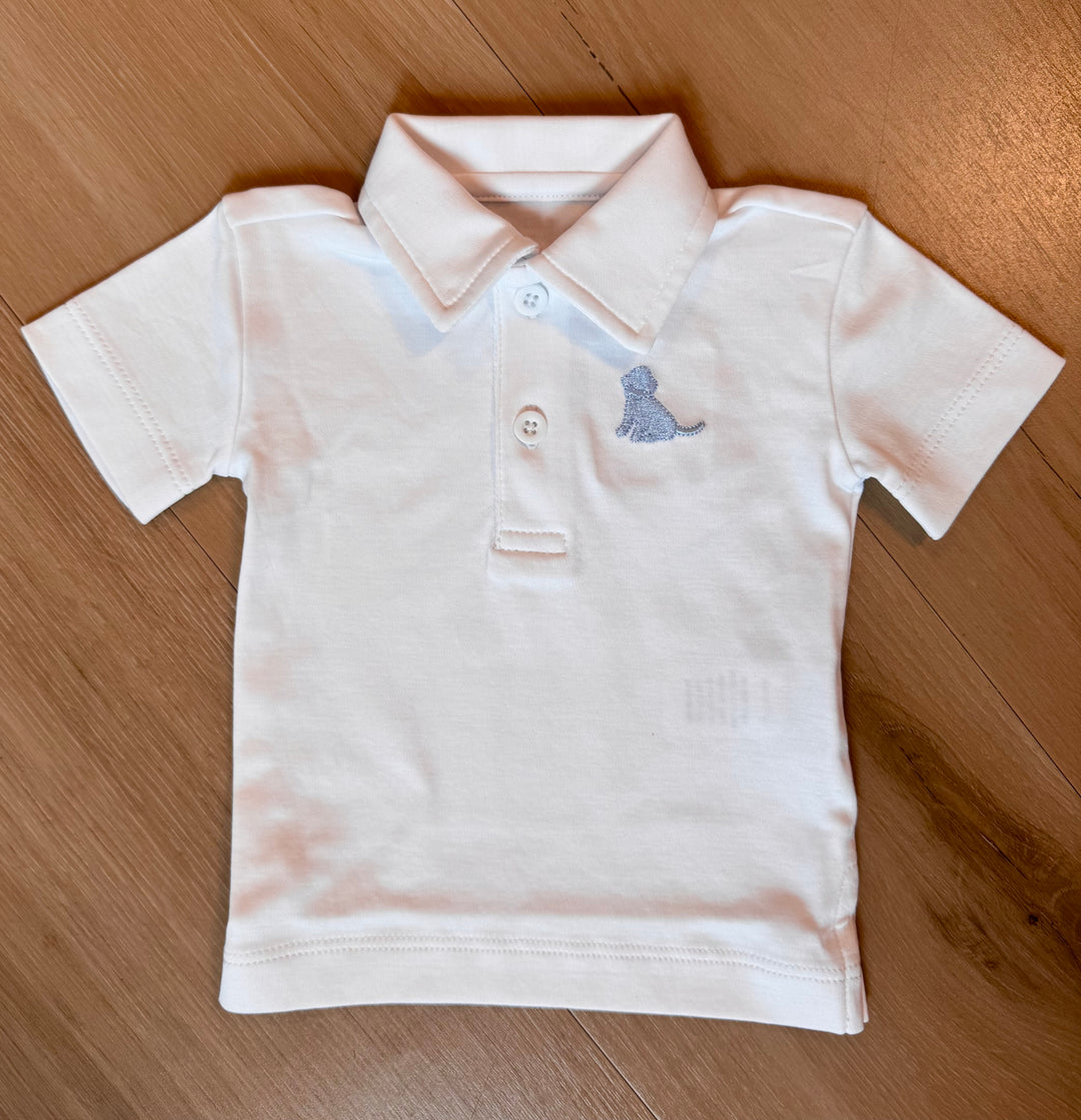 White Polo-Blue Puppy