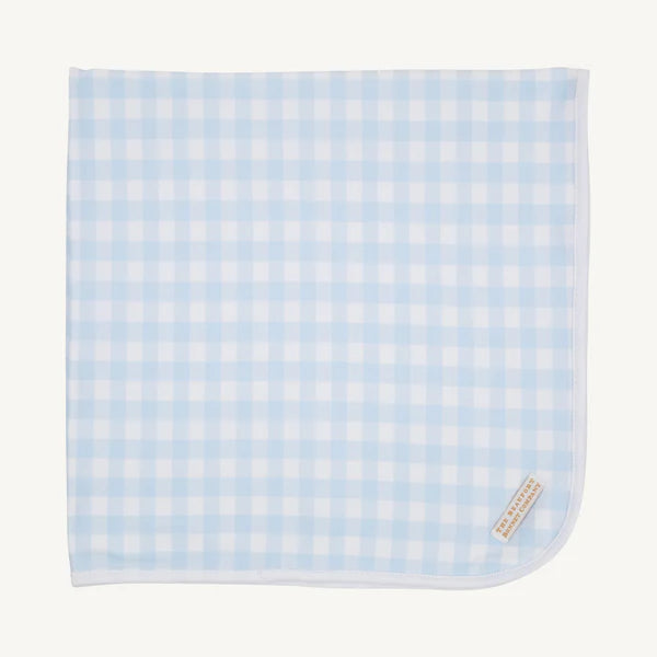 Baby Buggy Blanket-Buckhead Blue Gingham