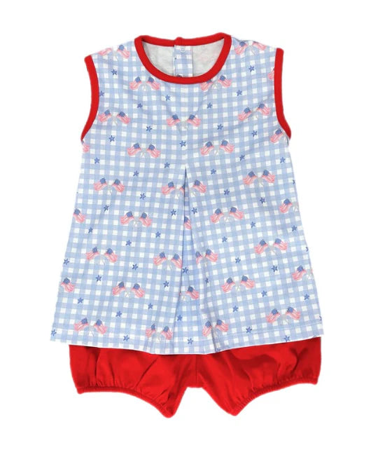 Rory Diaper Set-Patriotic Gingham