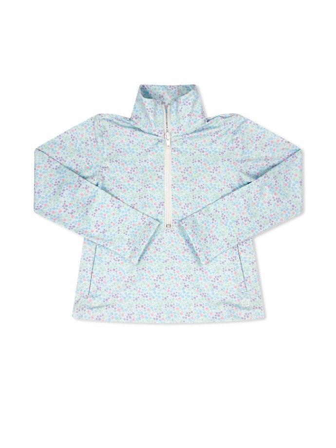 Heather Half-Zip-Frosted Floral