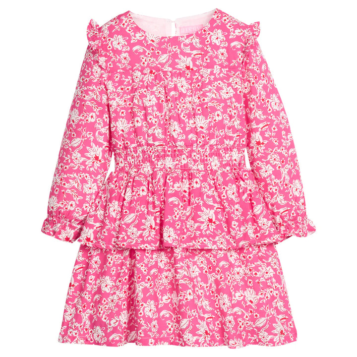 Carleton Dress-Hot Pink Abstract Floral