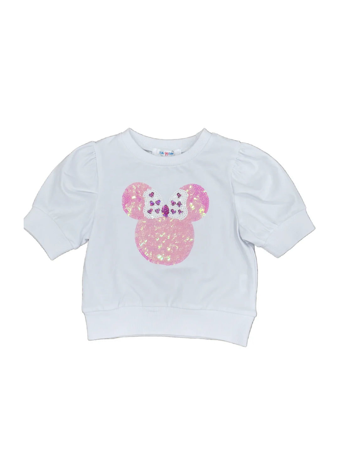 Lily Sequin Puff Sleeve Top-Minnie Mouse