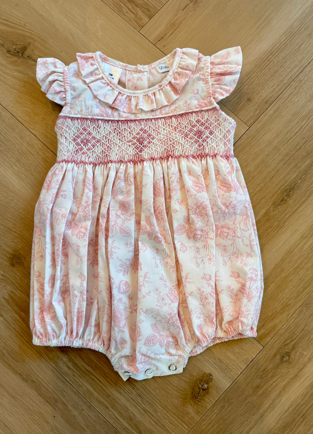 Pink Floral Toile Bubble