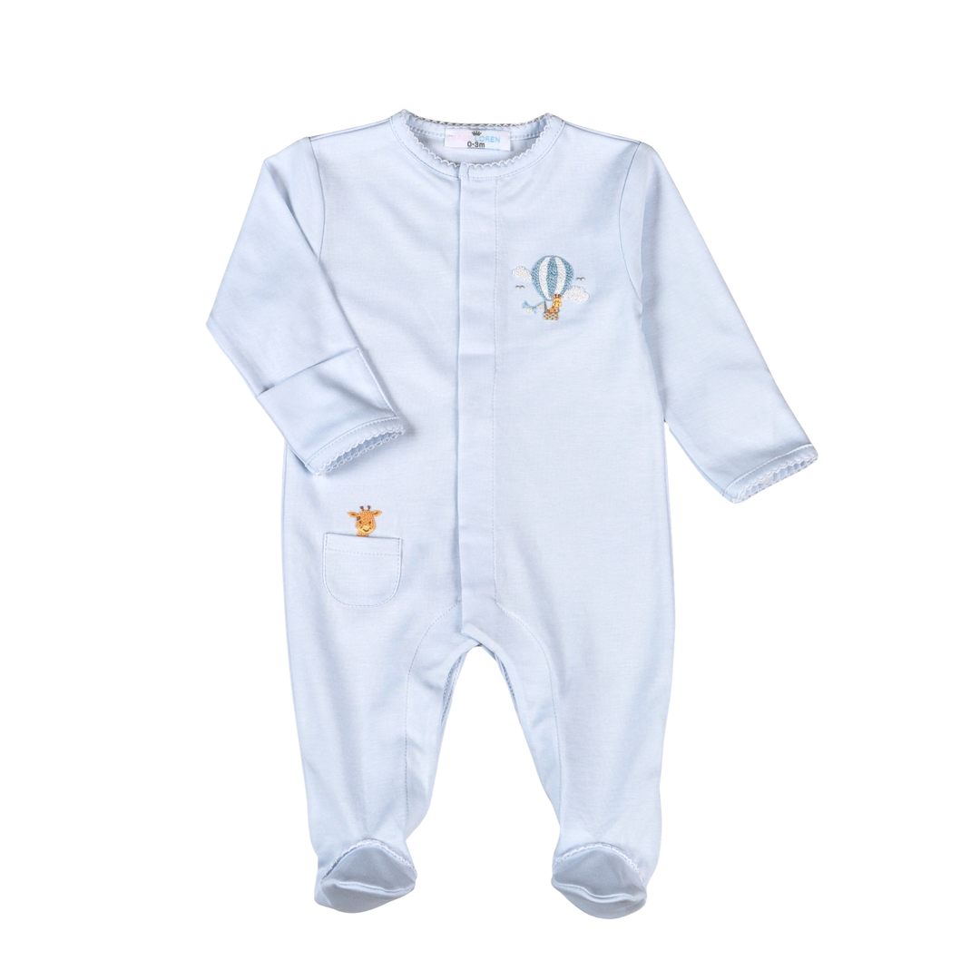 Blue Balloon Ride Footie