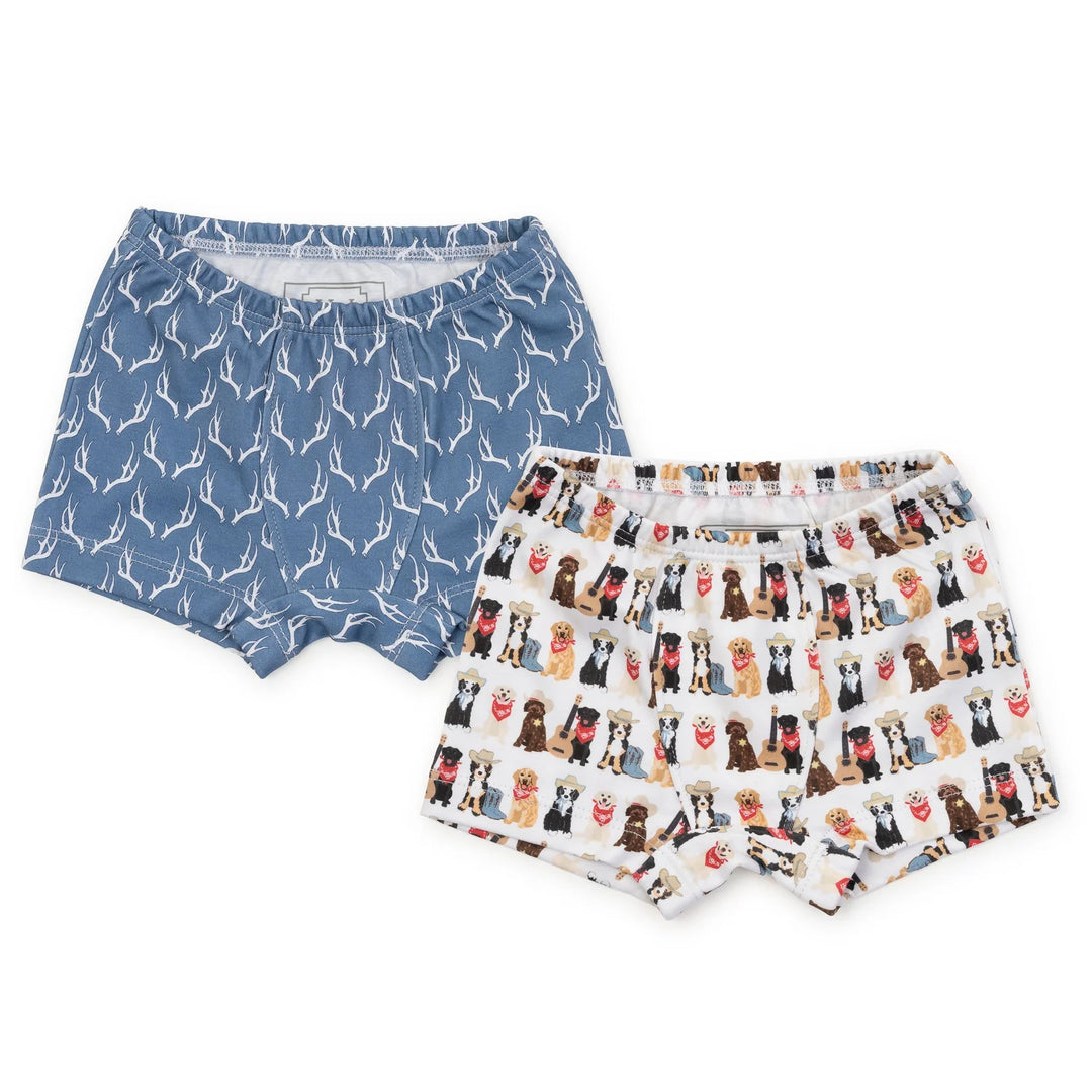James Boys Underwear Set-Rustic Antlers/Pups