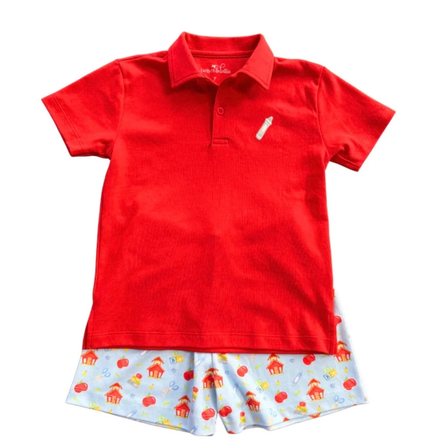 Back To School Polo with Crayon