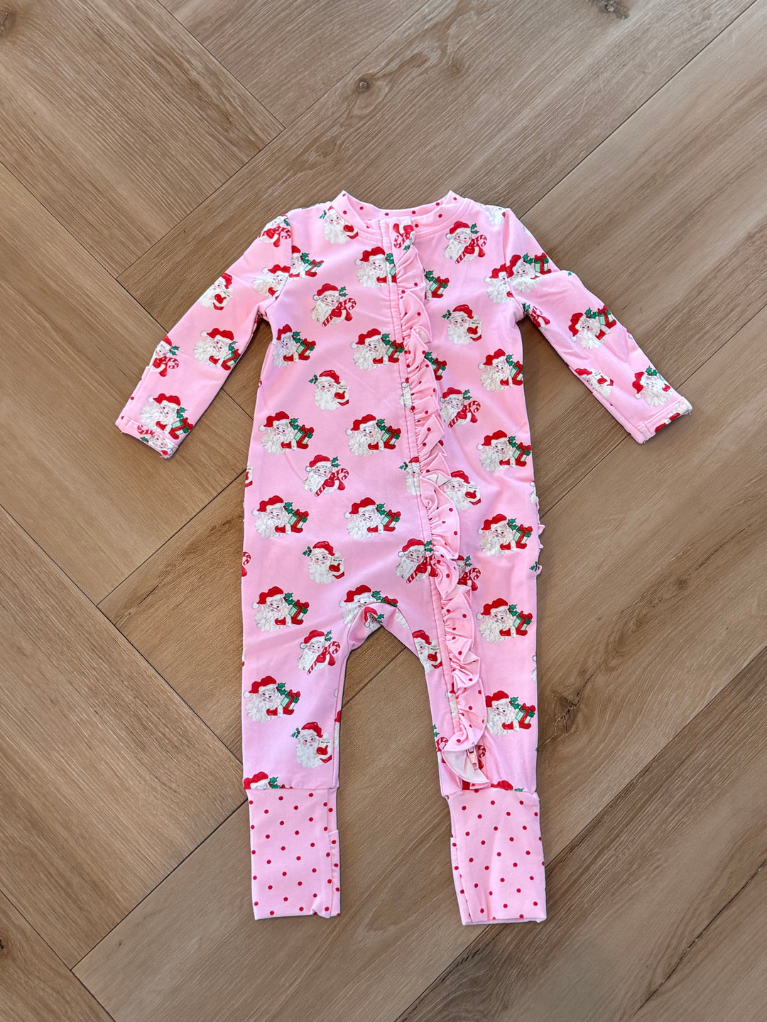 Pink Santa Butterknit Layette PJ