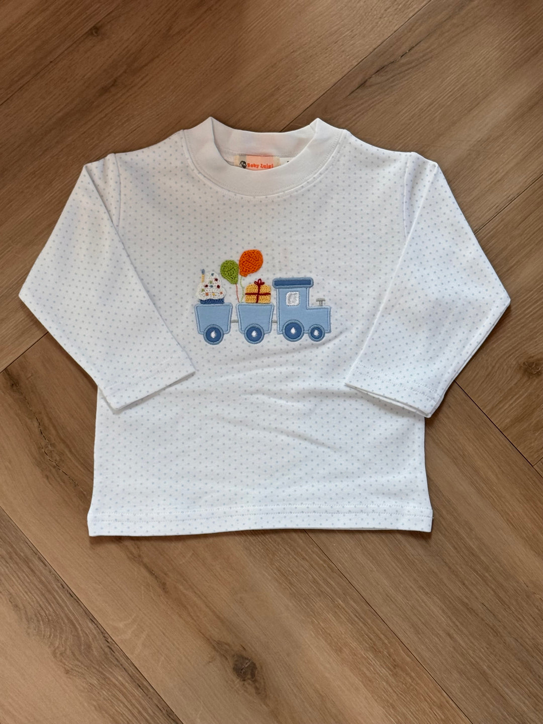 Train w/Balloons & Presents LS Boy Tee