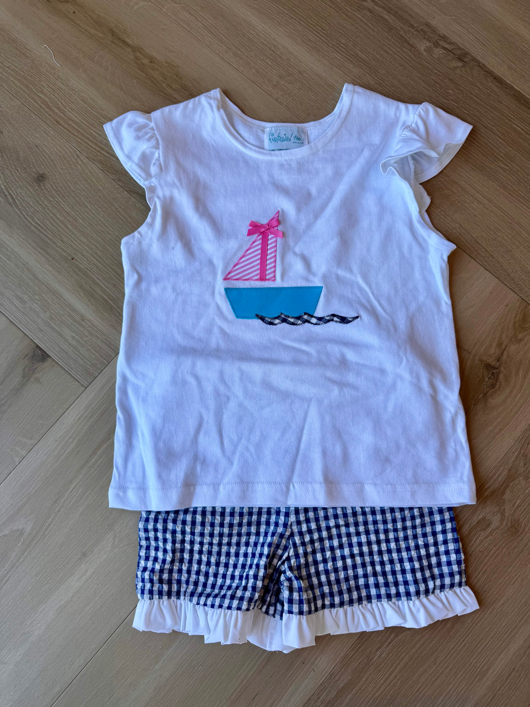 Sailboat Angel Sleeve Tee Set