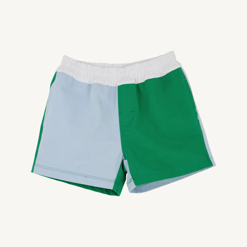 Colorblock Sheffield Shorts-Buck Blue/Kiawah Green/Worth White