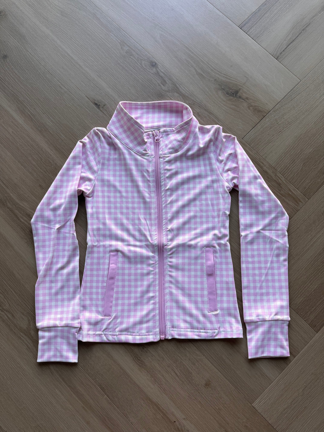 Pink Gingham Active Jacket