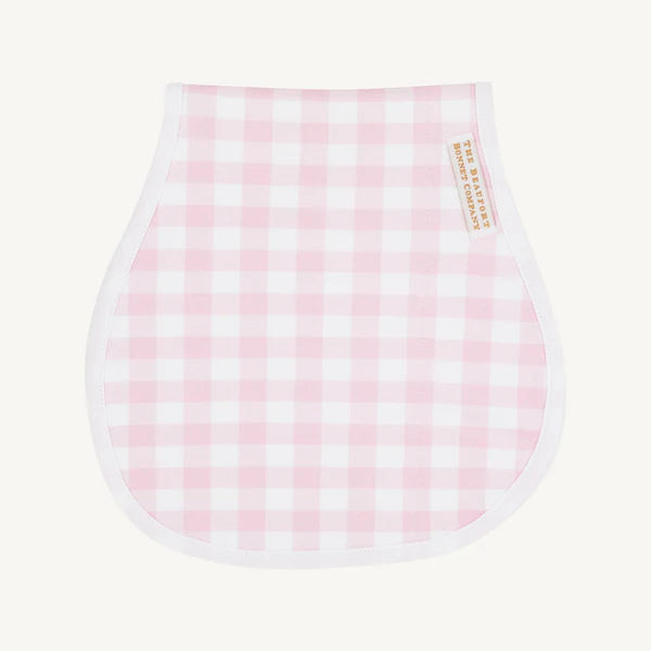 Oopsie Daisy Burp Cloth- Palm Beach Pink Gingham