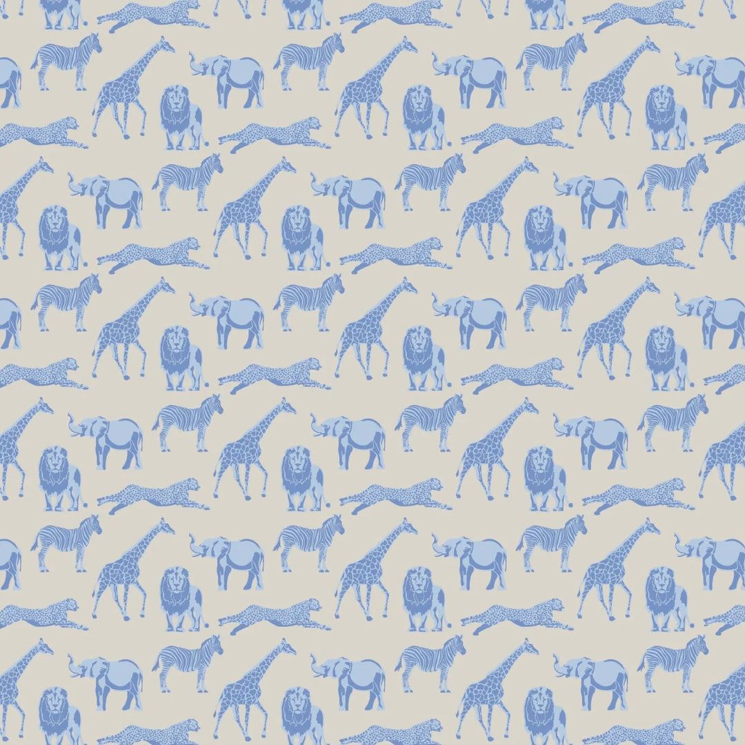 Parker Zipper Pajama-Blue Savanna Safari